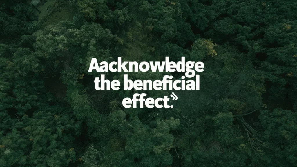  acknowledge the beneficial effect 