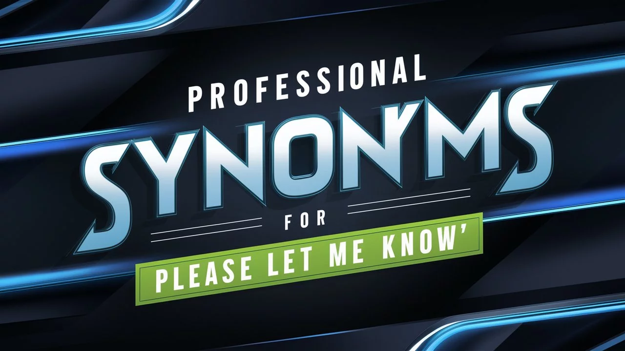 Professional Synonyms for “Please Let Me Know”