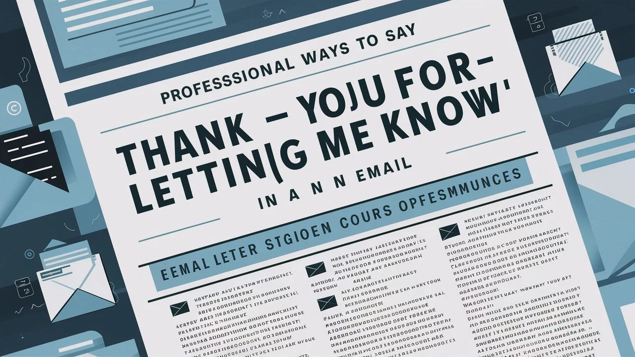 Professional Ways to Say “Thank You for Letting Me Know” in an Email