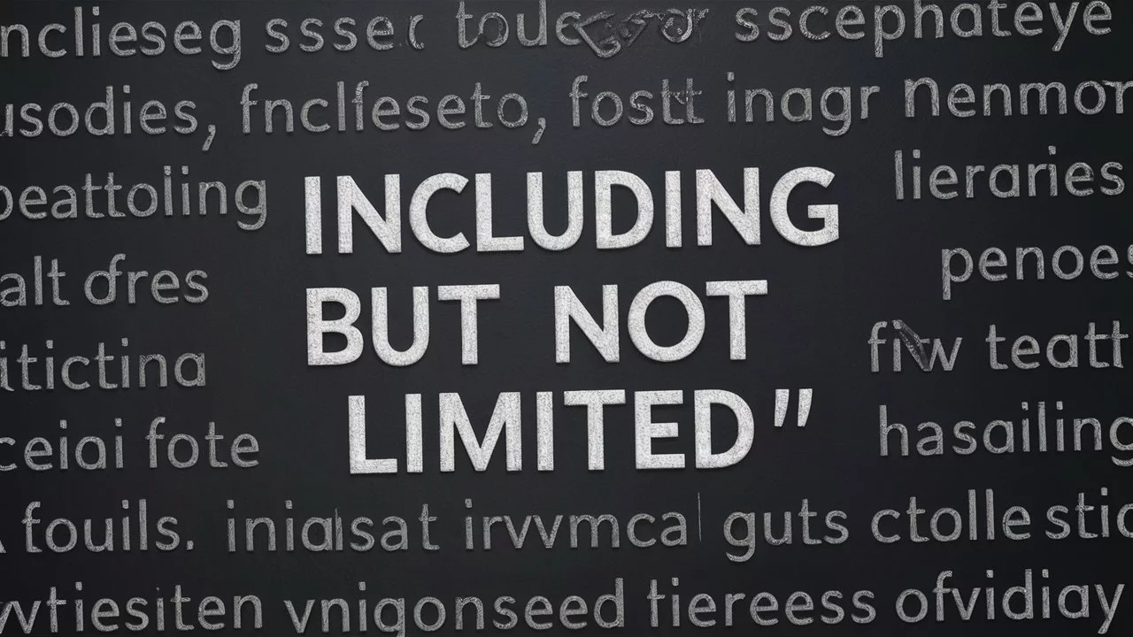 Synonyms for “Including But Not Limited to”