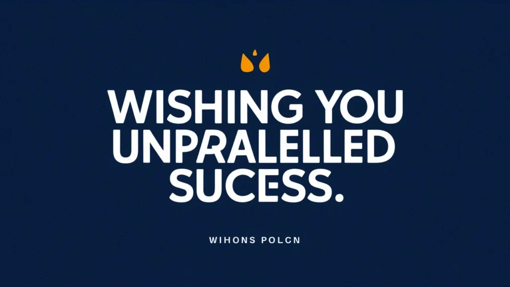 Wishing You Unparalleled Success