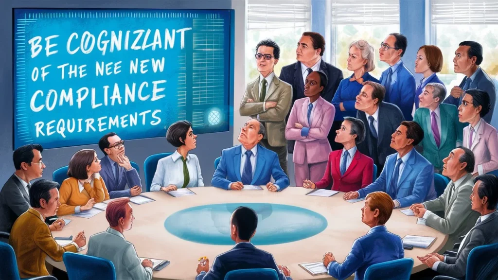 Be cognizant of the new compliance requirements