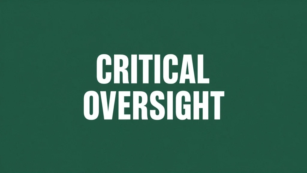 Critical Oversight