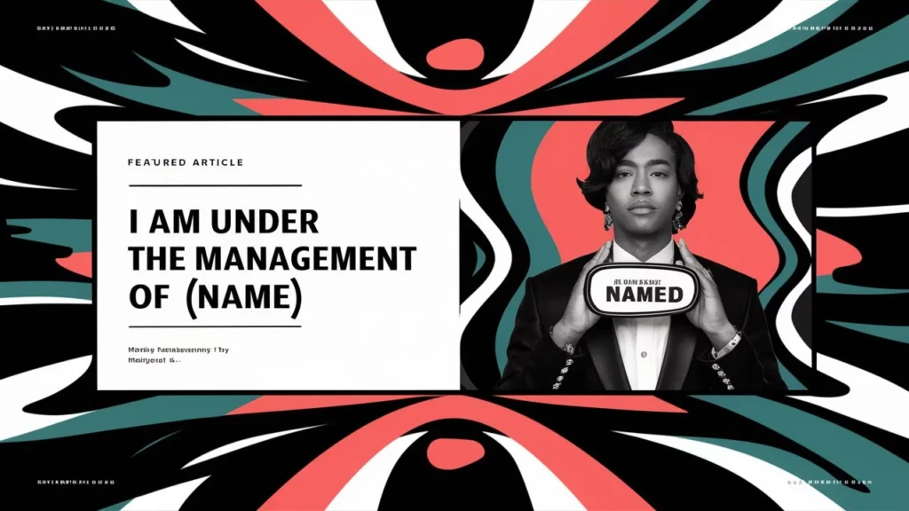 "I Am Under the Management of [Name]"