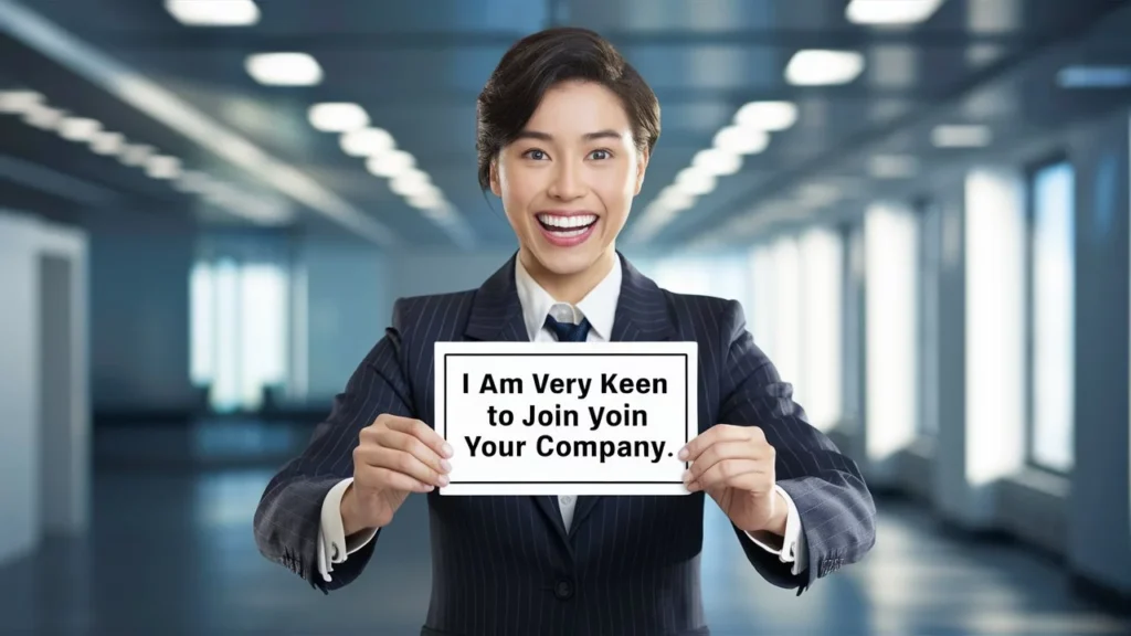  I Am Very Keen to Join Your Company