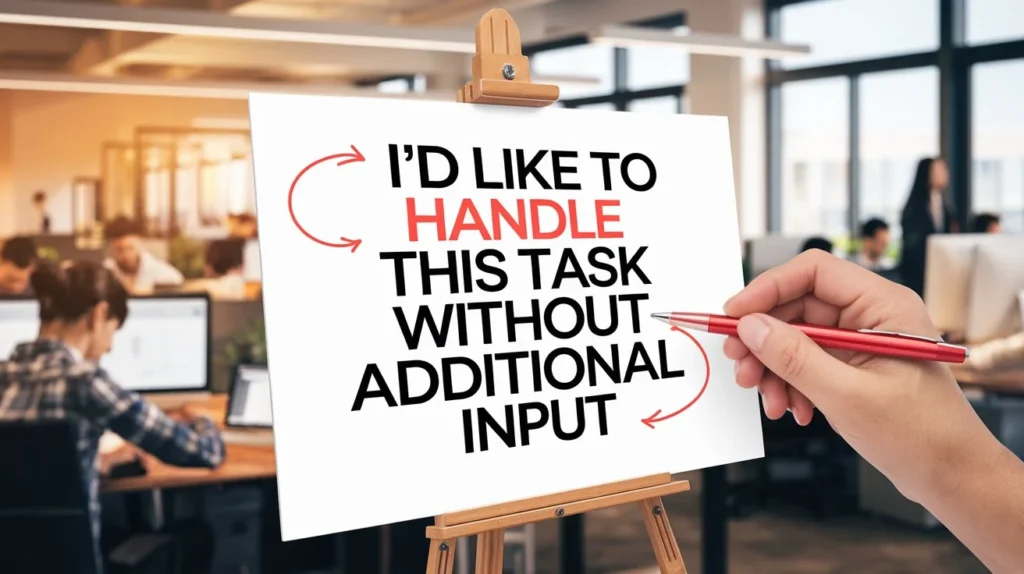  I’d Like to Handle This Task Without Additional Input