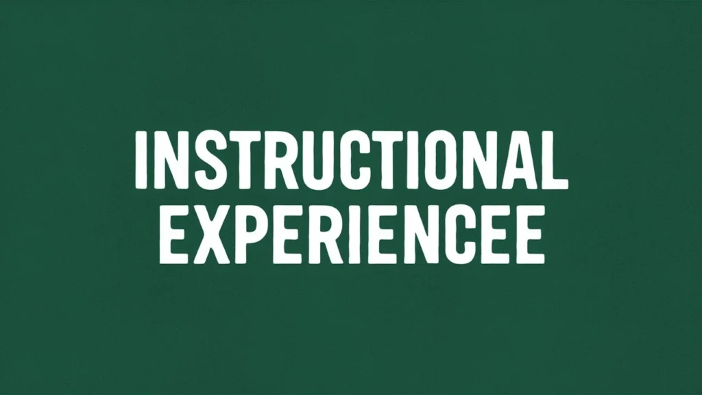 Instructional Experience