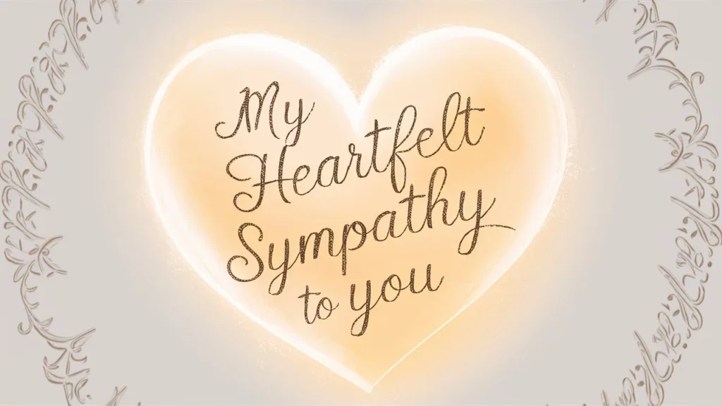 My Heartfelt Sympathy to You