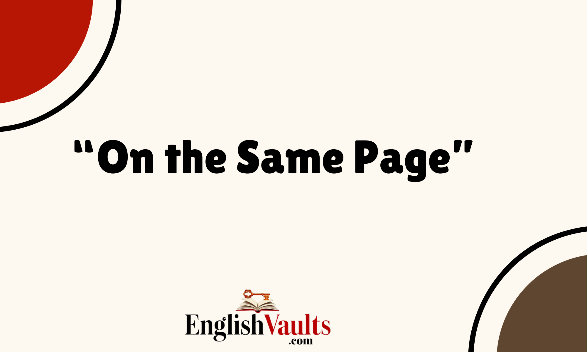 “On the Same Page”