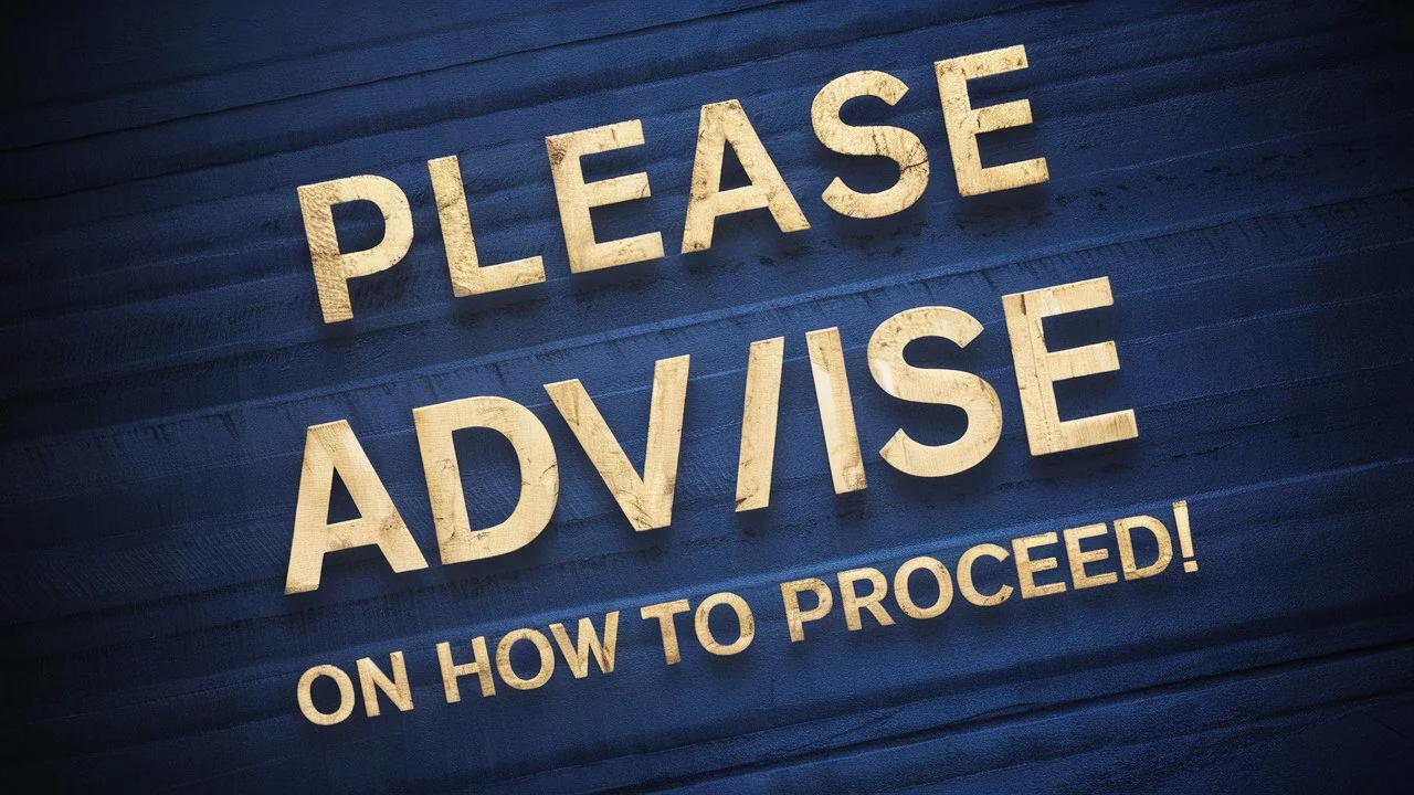 Other Ways to Say “Please Advise on How to Proceed”