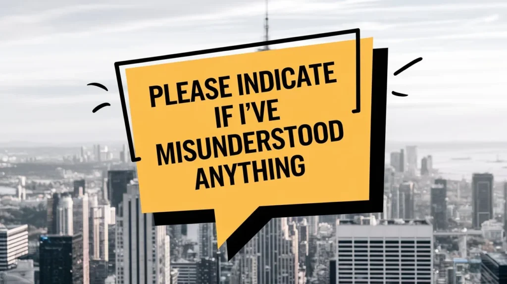  Please Indicate If I’ve Misunderstood Anything