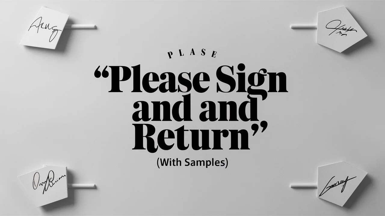 25 Polite Ways to Say “Please Sign and Return” (With Samples) 2024