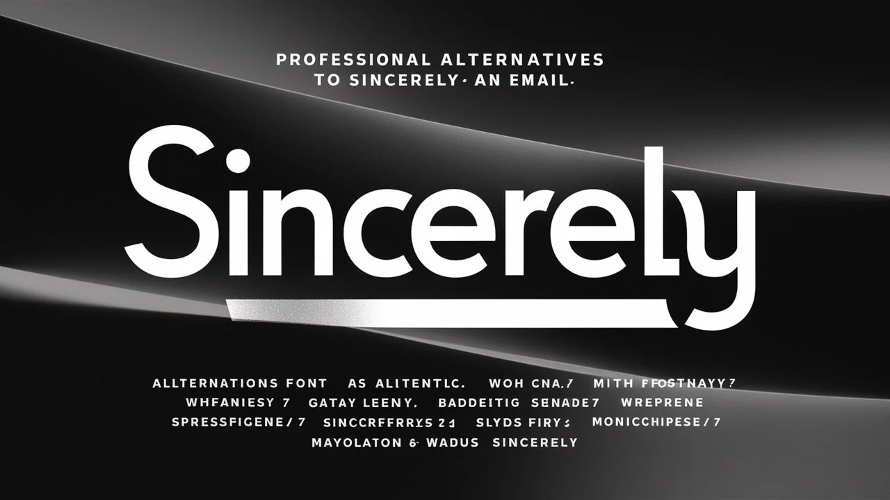 Professional Alternatives to “Sincerely” in an Email