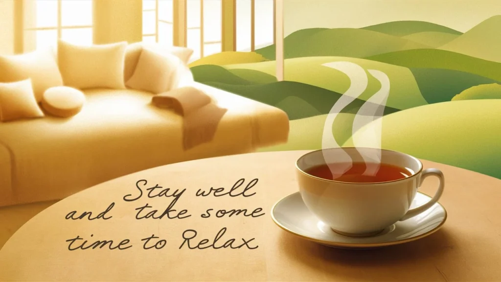 Stay well and take some time to relax