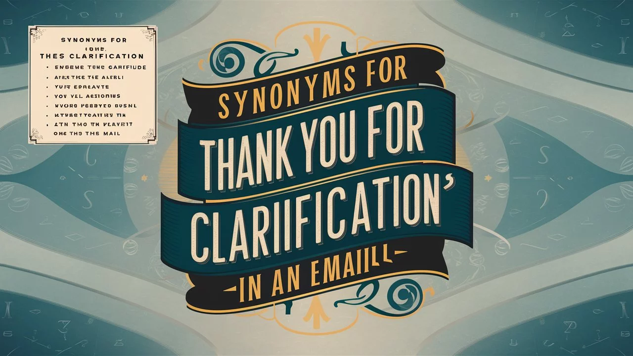 Synonyms for “Thank You for the Clarification” in an Email