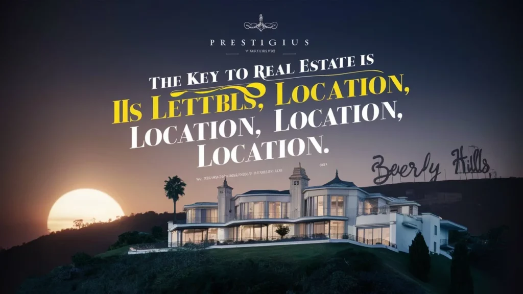 "The key to real estate is location, location, location." - Beverly Hills