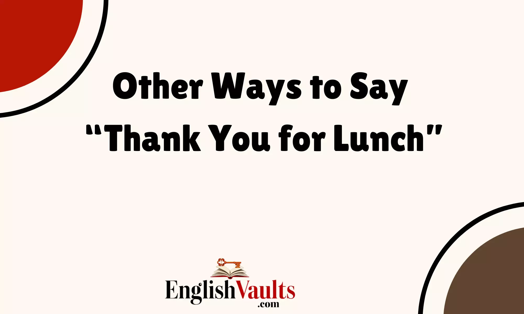 “Thank You for Lunch